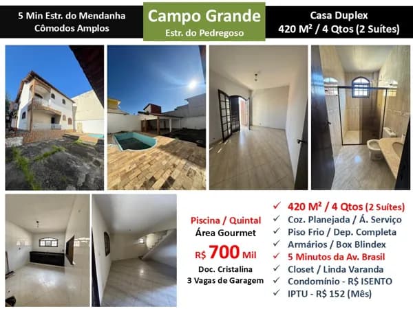 Casa Campo Grande Pedregoso 420M²