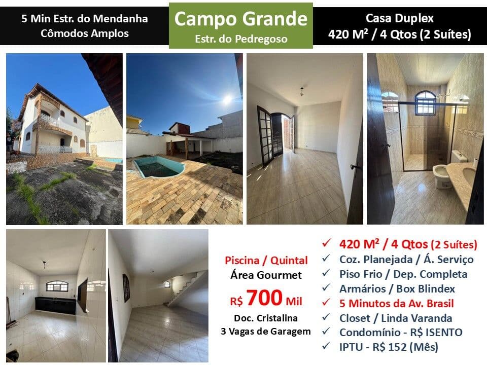 Casa Campo Grande Pedregoso 420M²