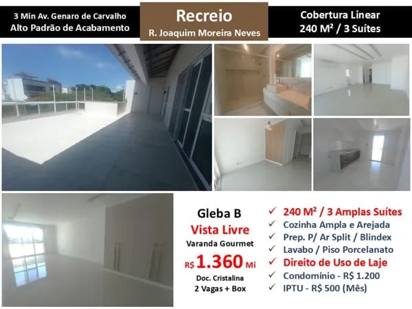 Cob Recreio Gleba B Moreira Neves 240M² Linear