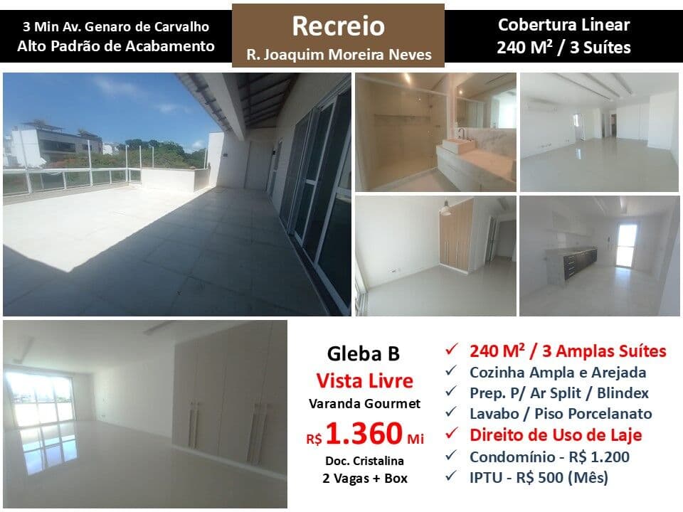 Cob Recreio Gleba B Moreira Neves 240M² Linear