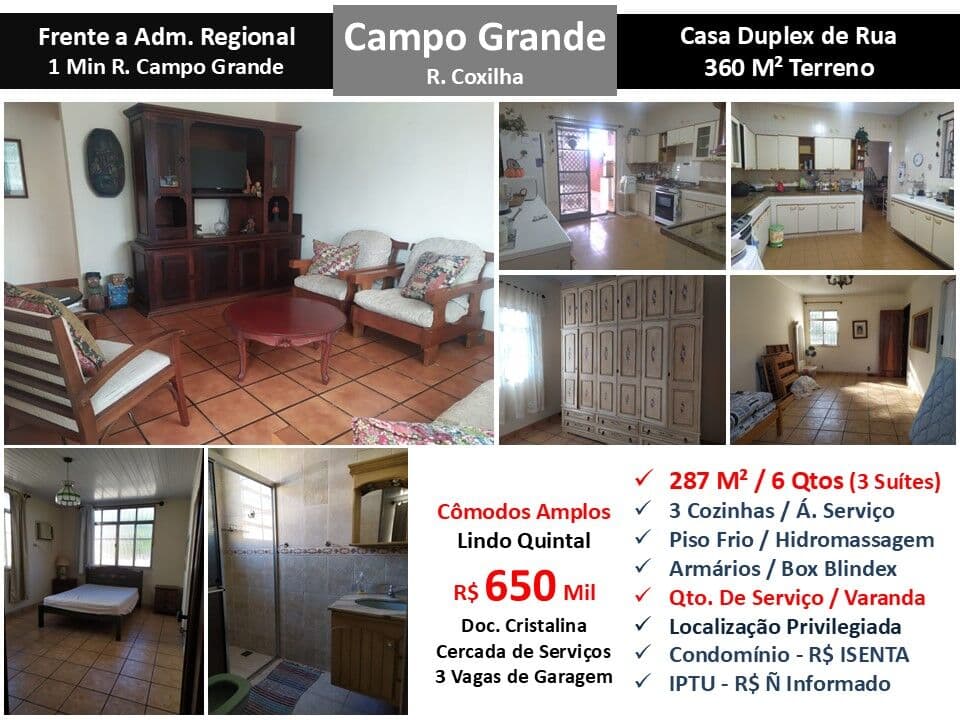 Casa Campo Grande Coxilha 287M²