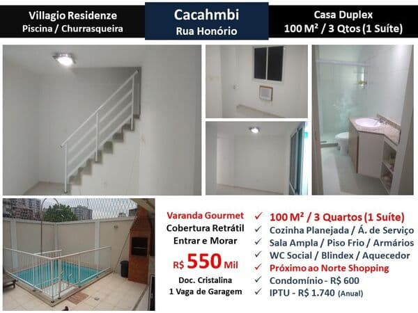Casa Cachambi Villagio Residenze 100M²