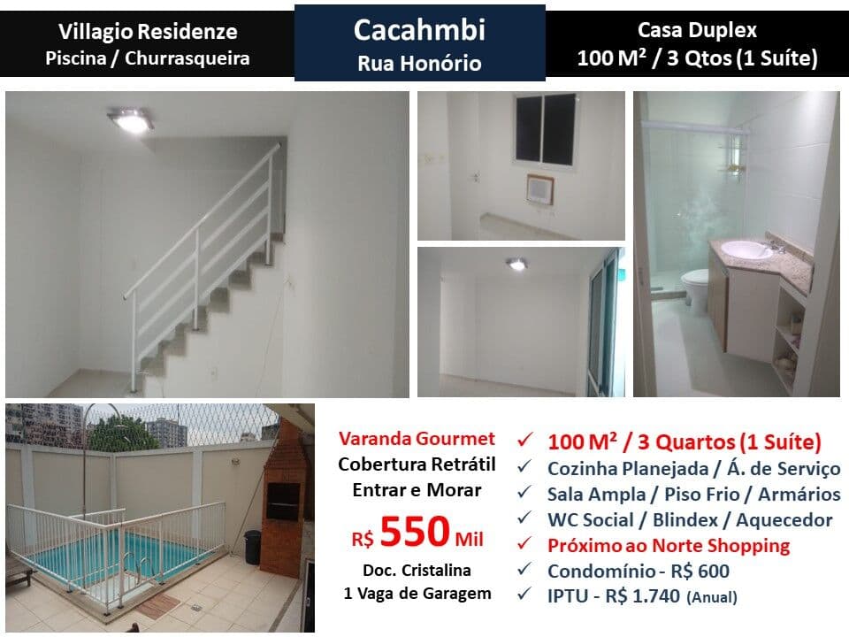 Casa Cachambi Villagio Residenze 100M²