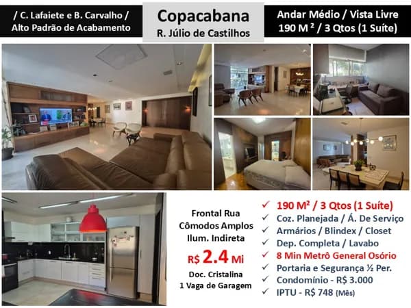 Apto Copacabana Júlio de Castilhos 190M²