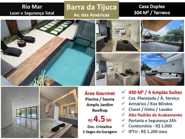 Casa Barra da Tijuca Rio Mar 450M² 3