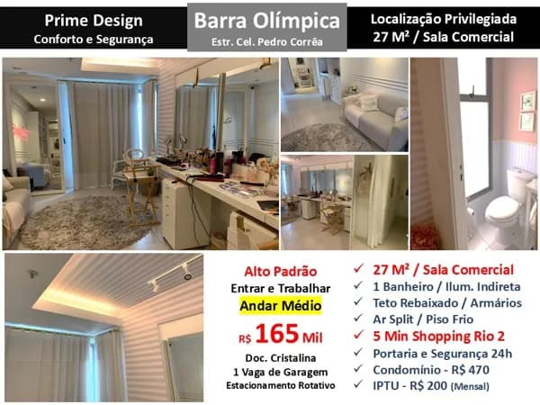 Sala Barra Olímpica Prime Design 27M²