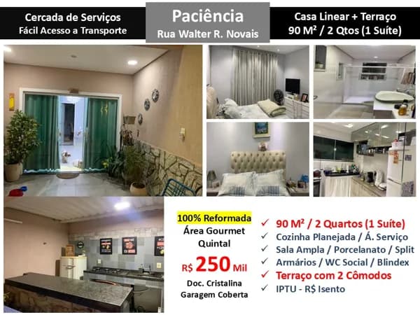 Casa Paciência Walter R. Novais 90M² Linear
