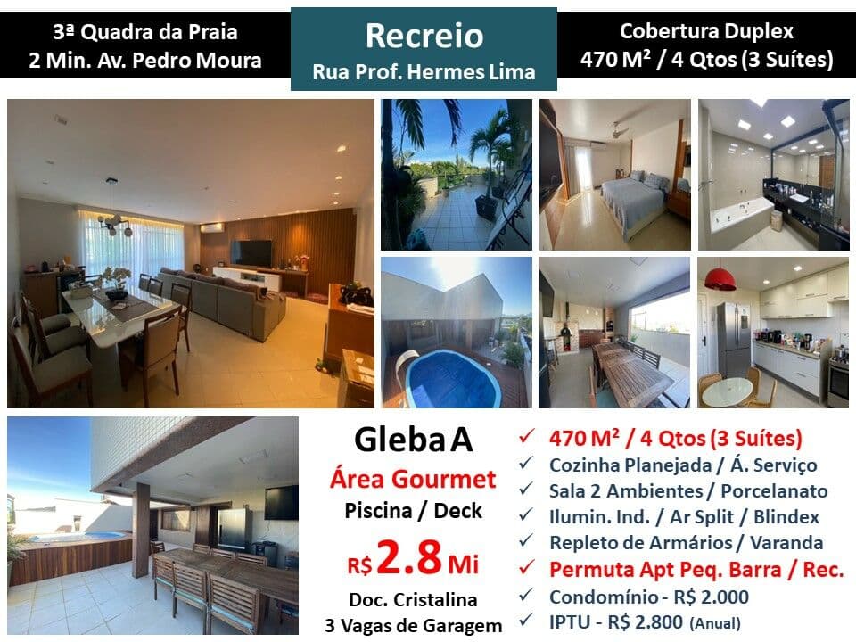 Cob Recreio Gleba A Praia Hermes de Lima 470M²