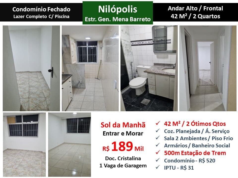 Apto Nilopolis Estr. Gen. Mena Barreto 42M² 2