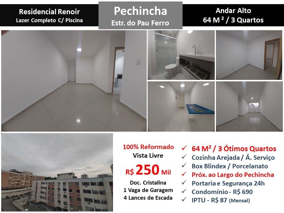 Apto JPA Pechincha Renoir 64M² 2