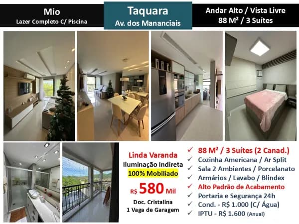 Apto JPA Taquara Mio 88M²