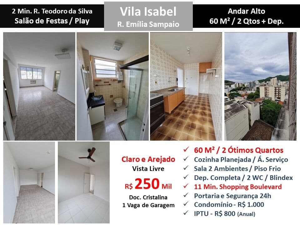 Apto Vila Isabel Emília Sampaio 60M²