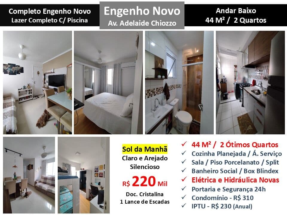 Apto Eng. Novo Completo 44M²