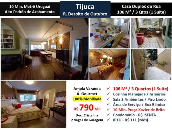 Casa Tijuca Dezoito de Outubro 106M²