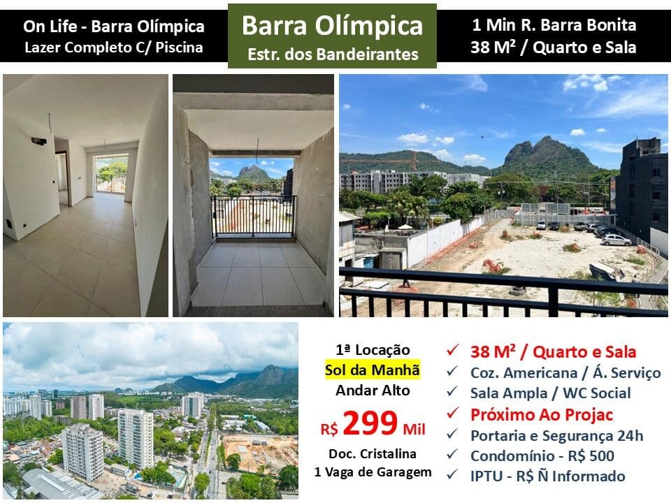 Apto Barra Olímpica On Life 38M²