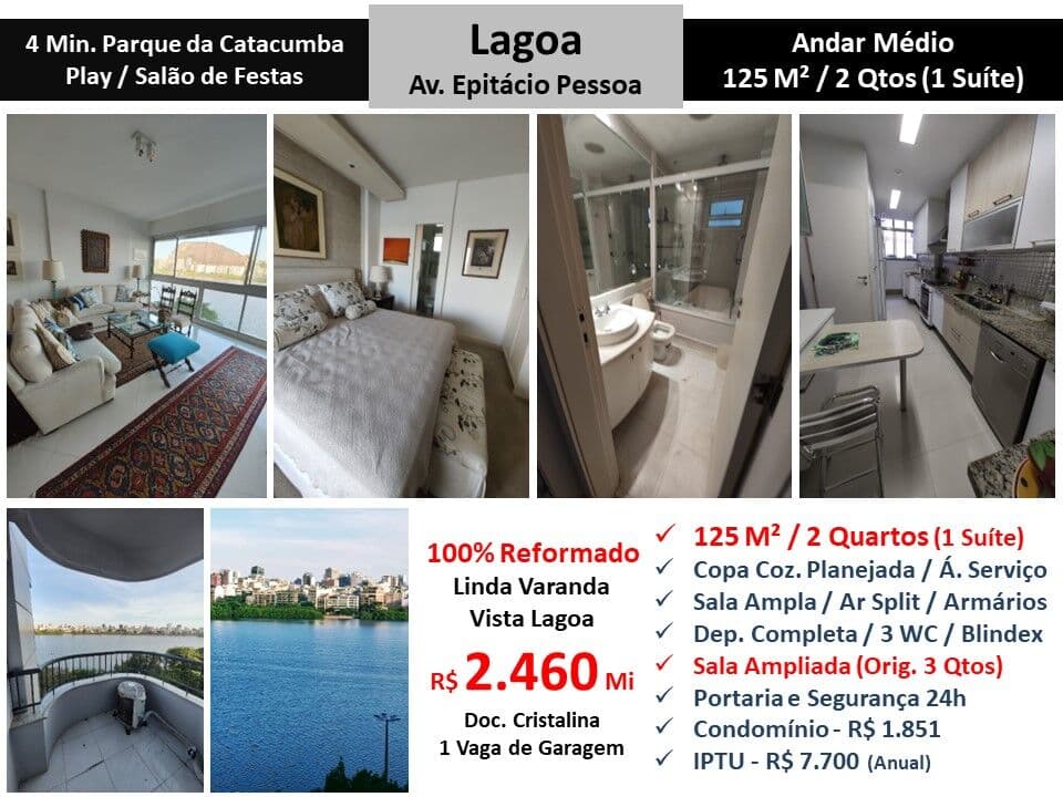 Apto Lagoa Epitácio Pessoa 125M²