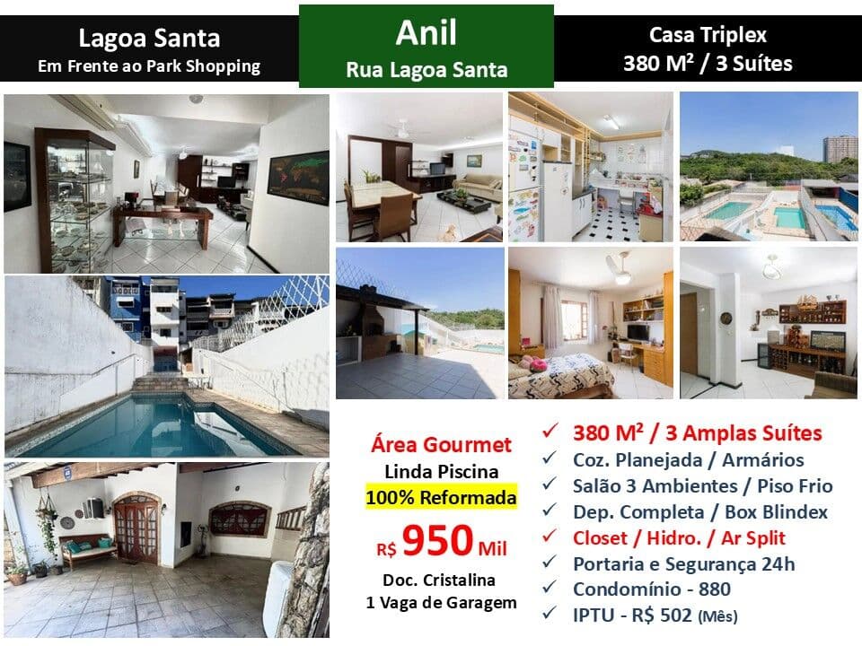 Casa JPA Anil Lagoa Santa 380M² 2