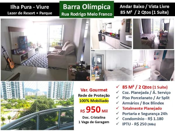 Apto Barra da Tijuca Ilha Pura Viure 85M² 12