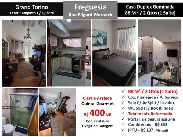 Casa JPA Pechincha Edgard Werneck Grand Torino 88M²