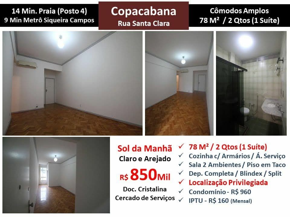 Apto Copacabana Santa Clara 78M²