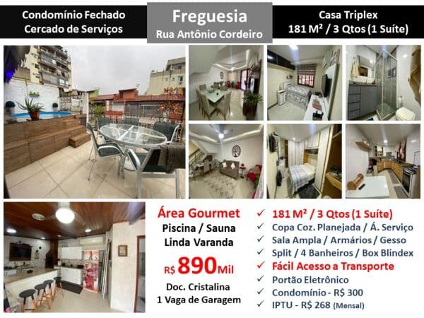 Casa JPA Freguesia Antônio Cordeiro 181M² 2