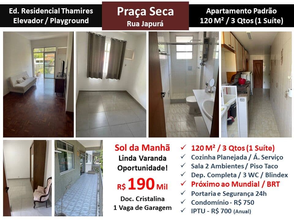 Apto JPA Praça Seca Japurá Thamires 120M²