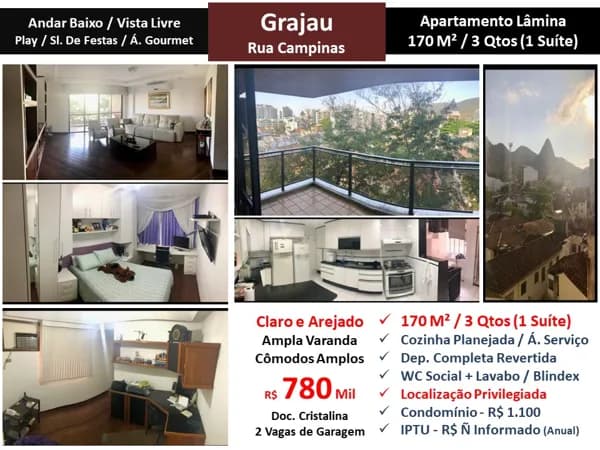Apto Grajaú Campinas 170M²