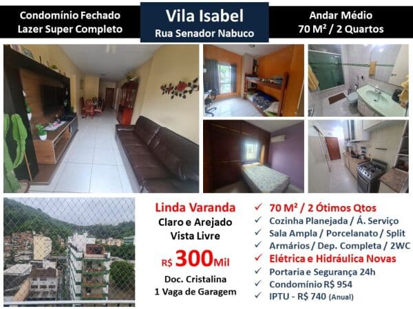 Apto Vila Isabel Senador Nabuco 70M²