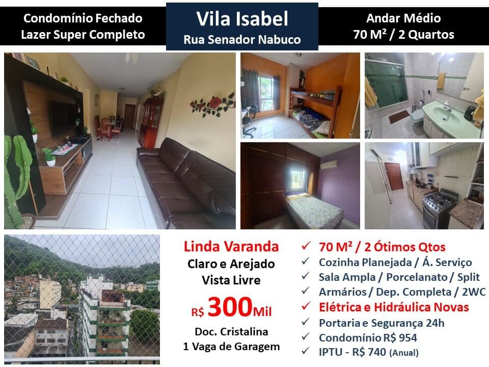 Apto Vila Isabel Senador Nabuco 70M²
