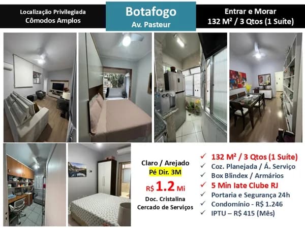 Apto Botafogo Pasteur 132M²