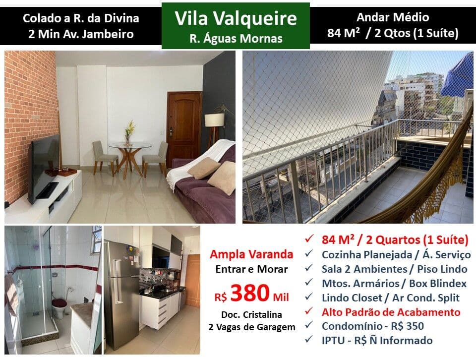 Apto JPA Valqueire Águas Mornas 84M²