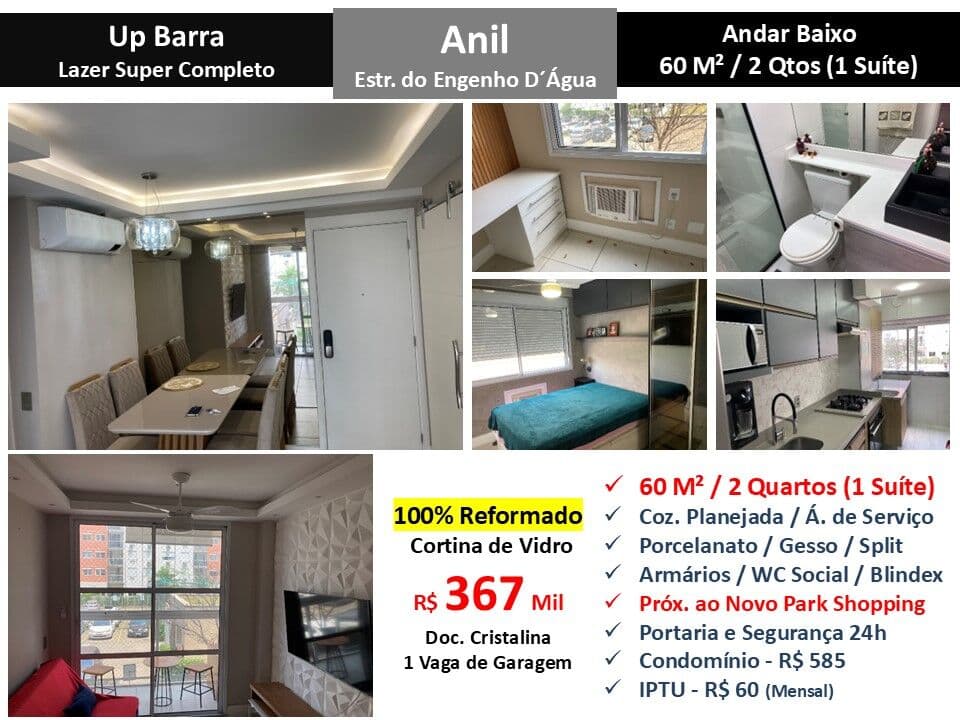 Apto JPA Anil UPBarra 60M² 3