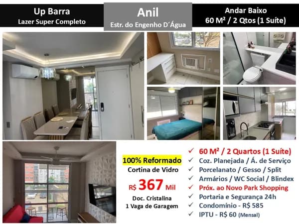 Apto JPA Anil UPBarra 60M² 3