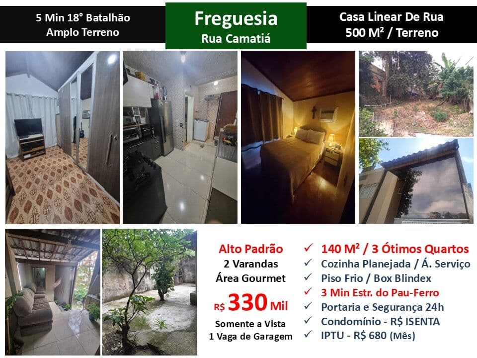 Casa JPA Freguesia Camatiá 140M²