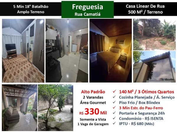 Casa JPA Freguesia Camatiá 140M²