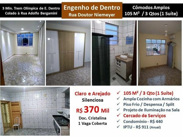 Apto Eng. Dentro Doutor Niemeyer 105M²