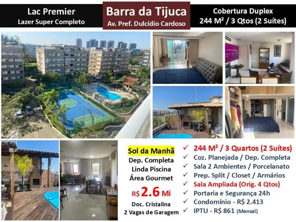 Cob Barra da Tijuca Lac Premier 244M²
