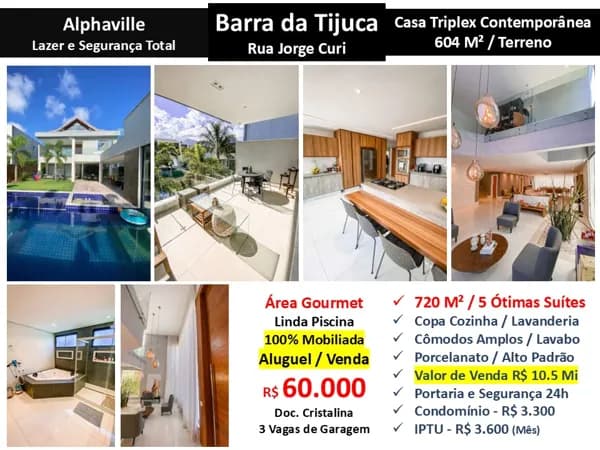 Casa Barra da Tijuca Alphaville 720M²