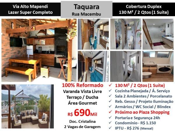 Cob JPA Taquara Via Alto Mapendi 130M²
