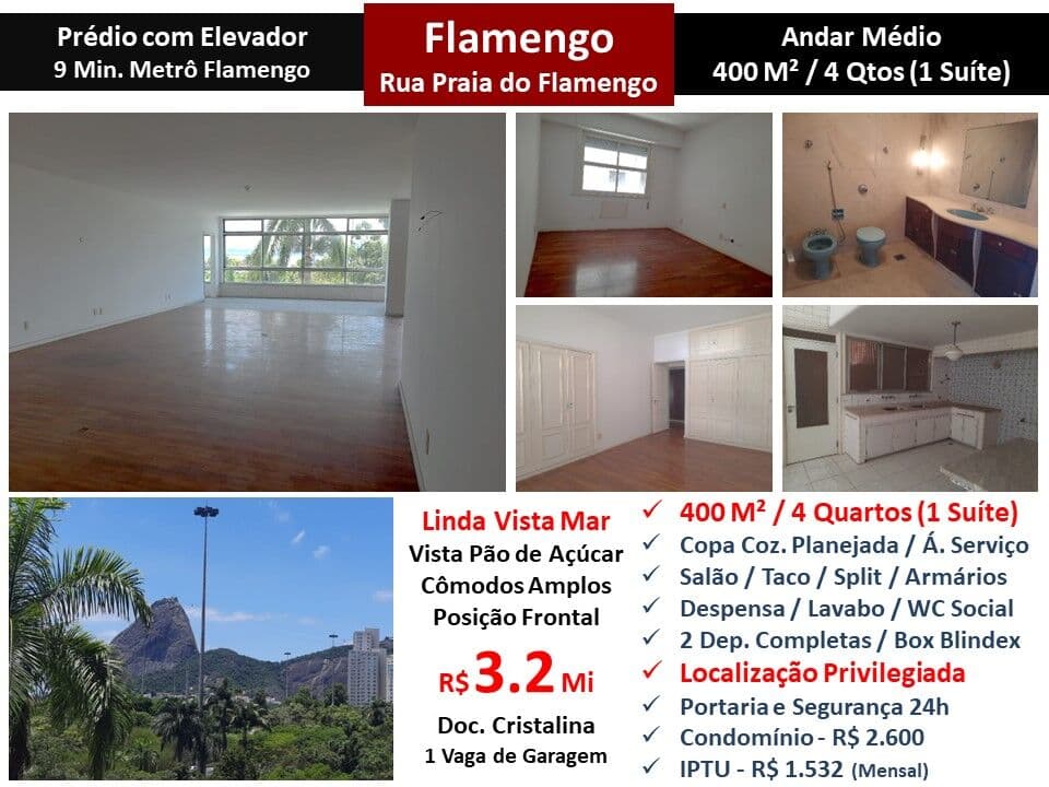 Apto Flamengo Praia 400M²