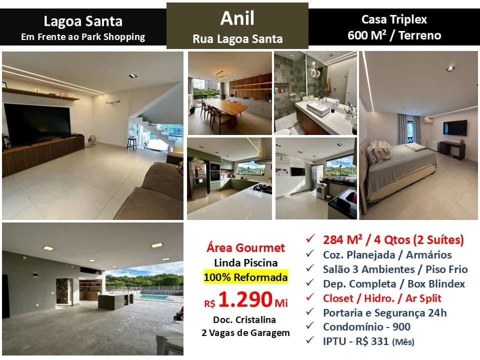 Casa JPA Anil Lagoa Santa 284M²