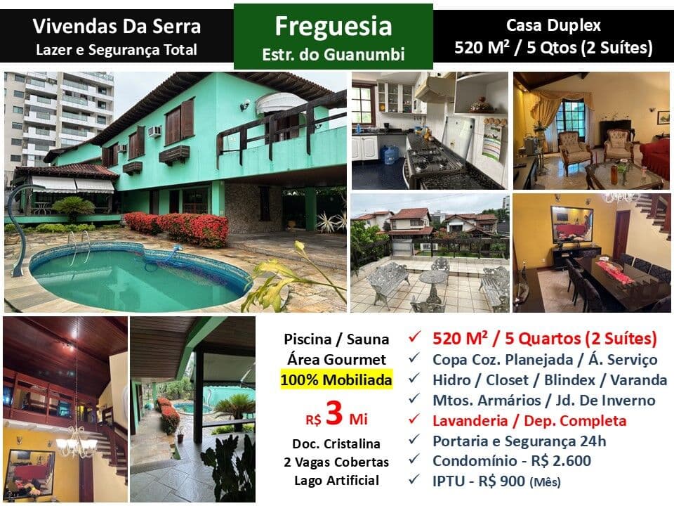 Casa JPA Freguesia Guanumbi Vivendas Da Serra 520M²