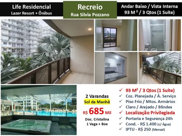 Apto Recreio Zico Life 93M²