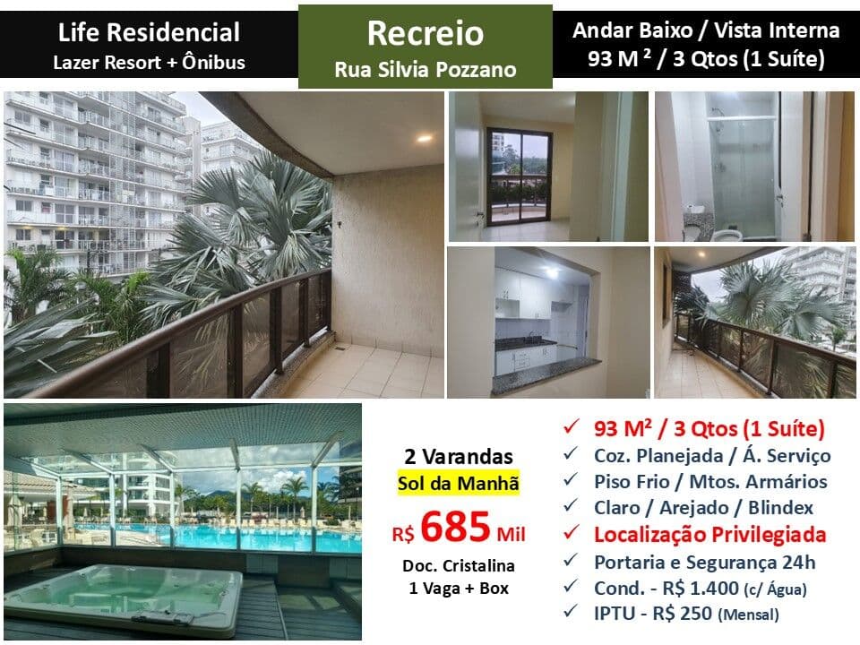 Apto Recreio Zico Life 93M²