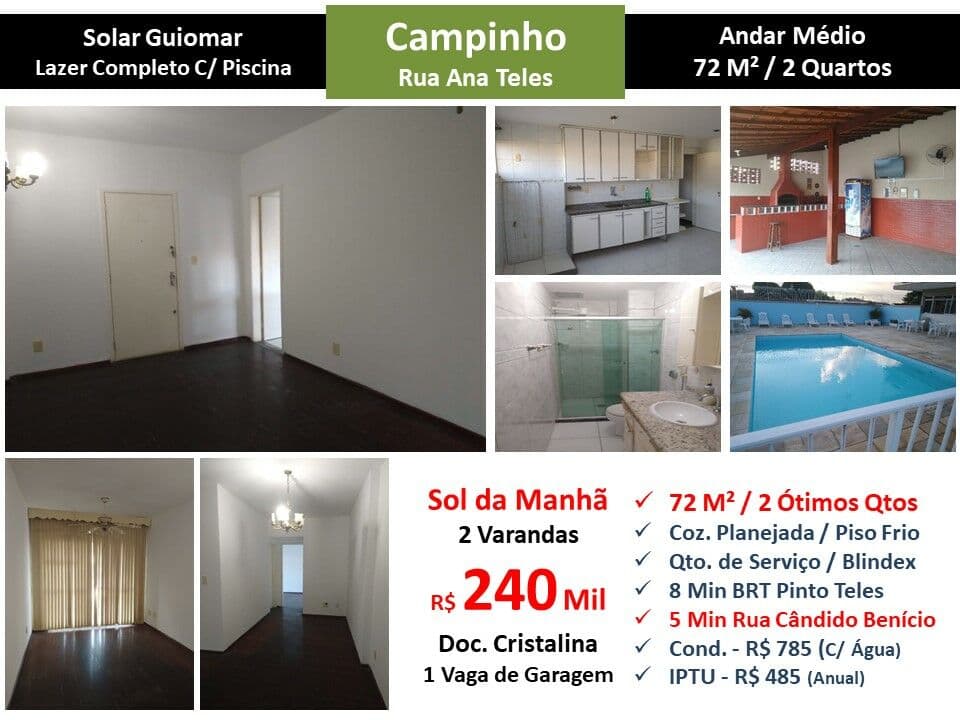 Apto JPA Campinho Ana Teles Solar Guiomar 72M²