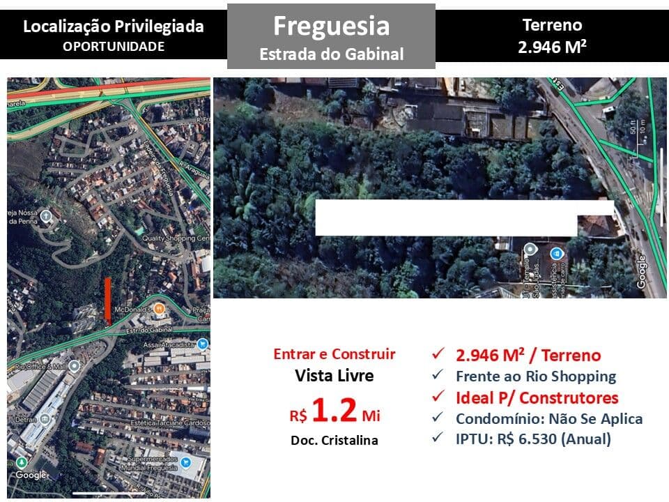 Terreno JPA Freguesia Gabinal 2946M²