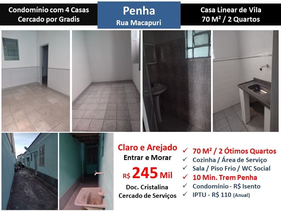 Casa Penha Macapuri 70M² Linear