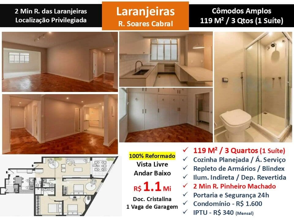Apto Laranjeiras Soares Cabral 119M²