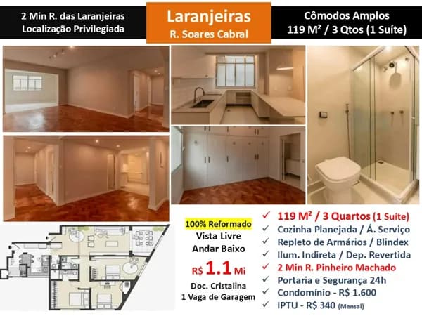Apto Laranjeiras Soares Cabral 119M²