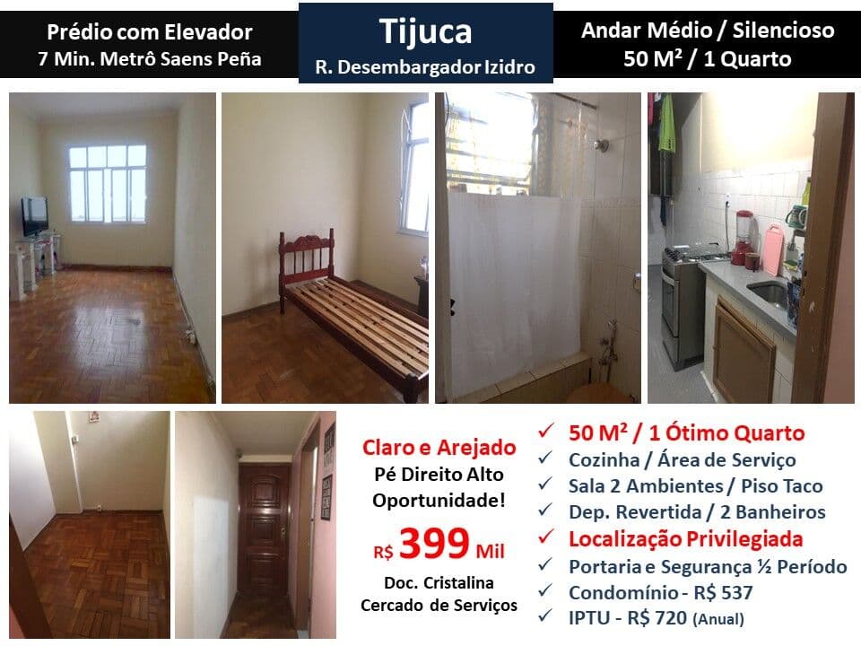 Apto Tijuca Des. Izidro 50M²